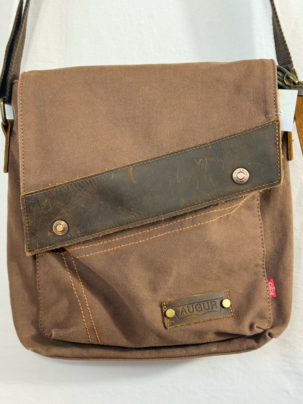 Augur Rugged, "vintage-style" heavy-duty cotton canvas Messenger Bag